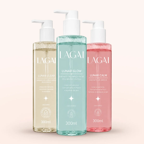 Kit Trio Completo Sabonetes Lunares - Glow + Clear + Calm