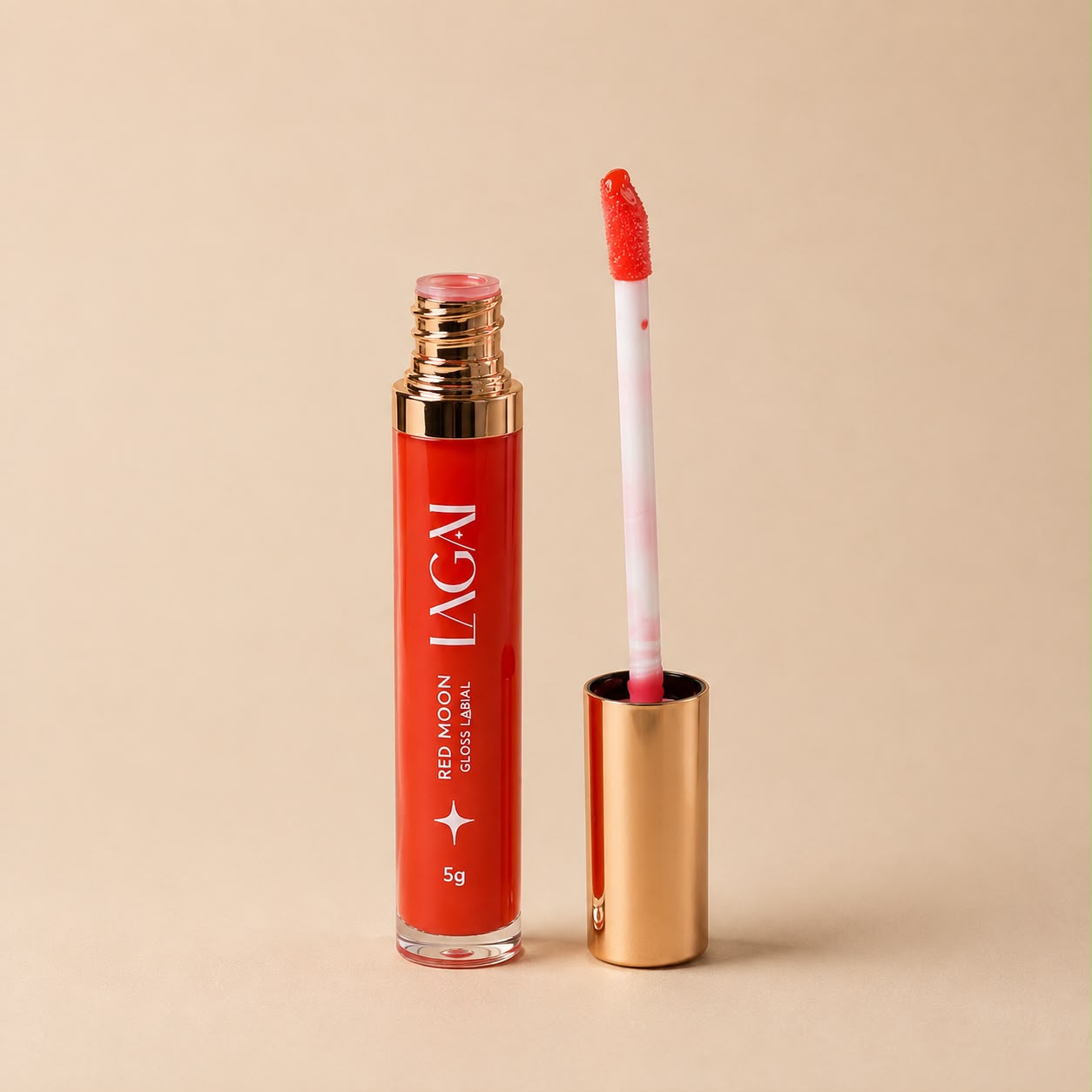 Gloss Labial Red Moon 5g - Cor e Brilho Intenso