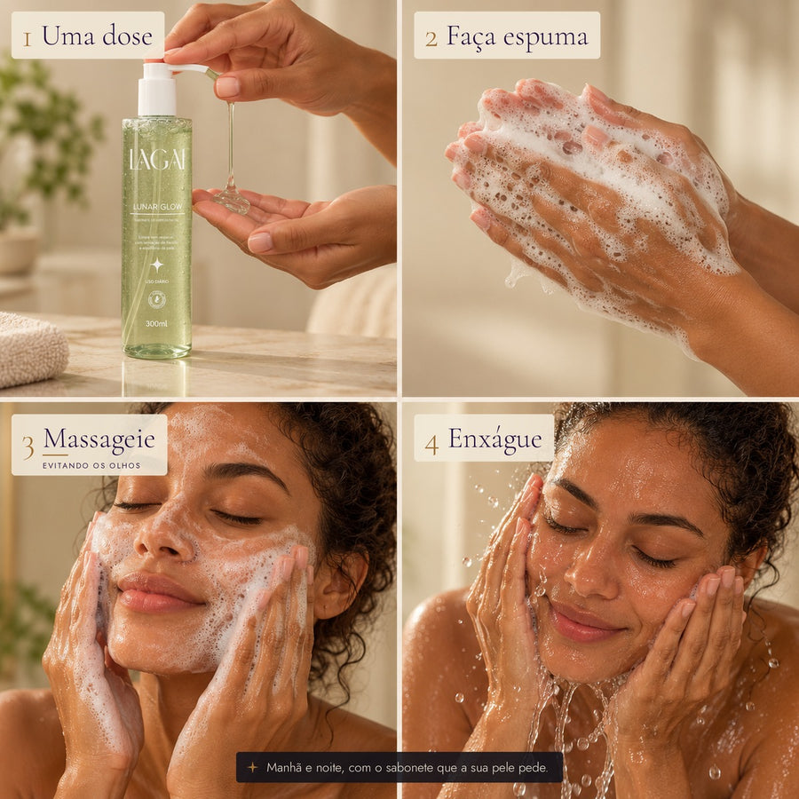 Sabonete Facial Pele Mista Lunar Glow