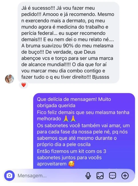 Cliente Lagai compartilhando experiência positiva com a marca