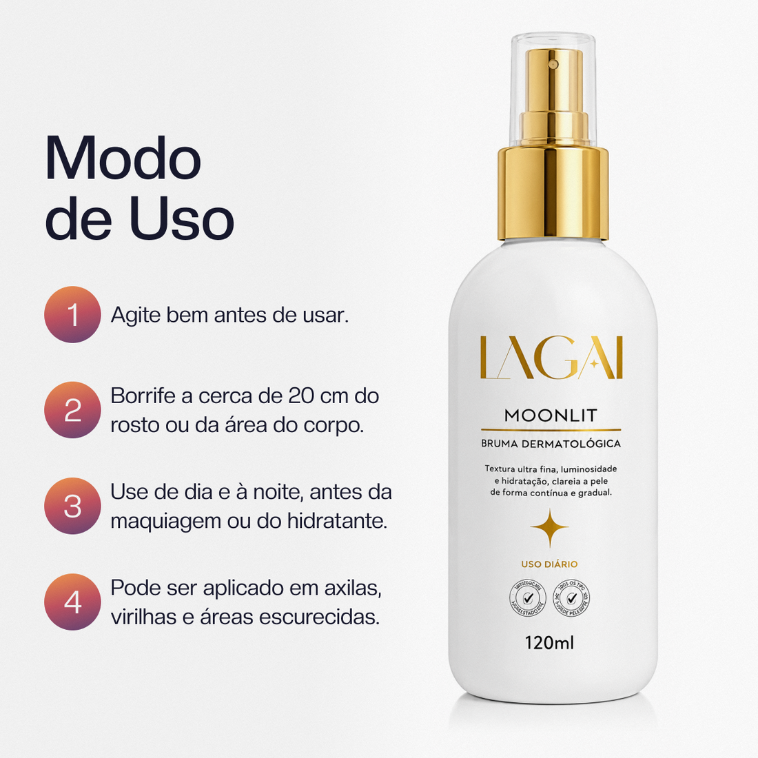 Bruma Clareadora Dermatológica MoonLit 120ml