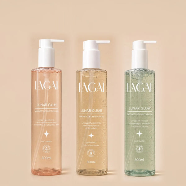 Kit Trio Completo Sabonetes Lunares - Glow + Clear + Calm