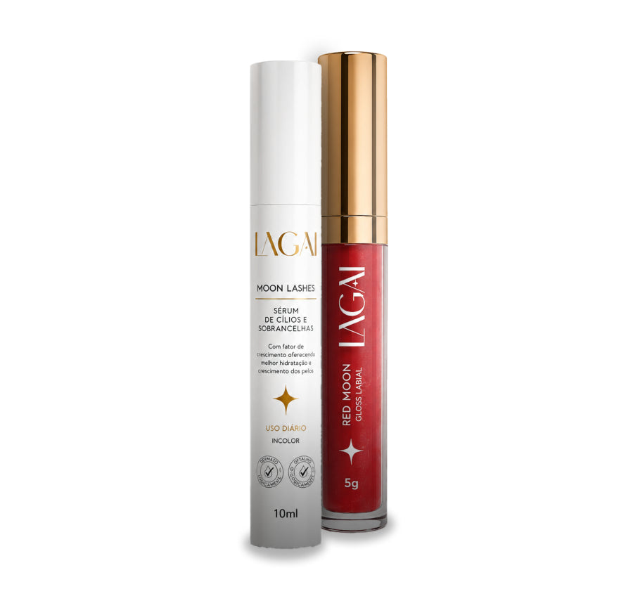 KIT 1 ANO LAGAI - Trio Lunares + Bruma + Lunar Face + Moon Lashes + Silver Moon + Red Moon + Lunar Luster