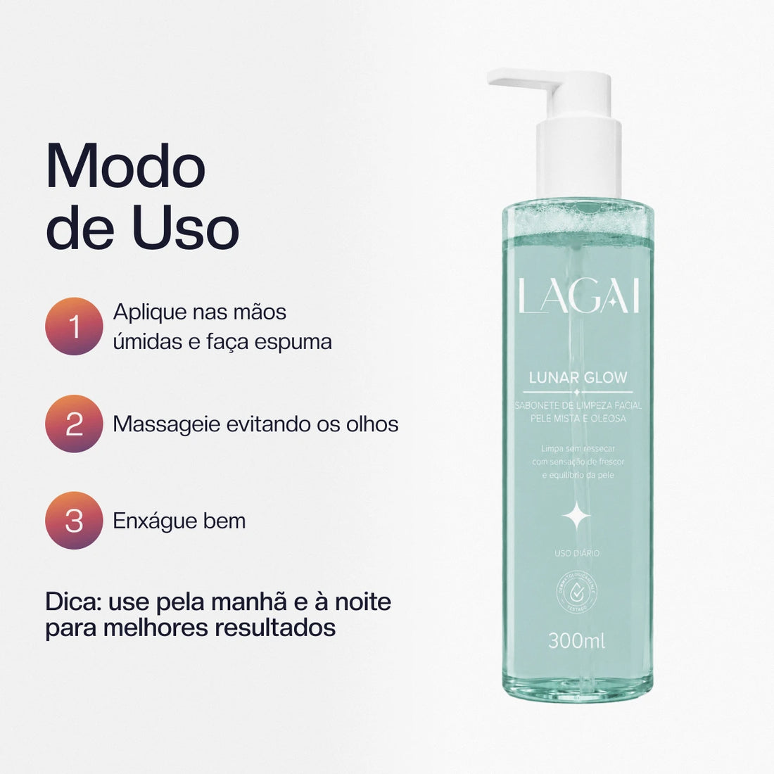 Sabonete Facial Pele Mista Lunar Glow