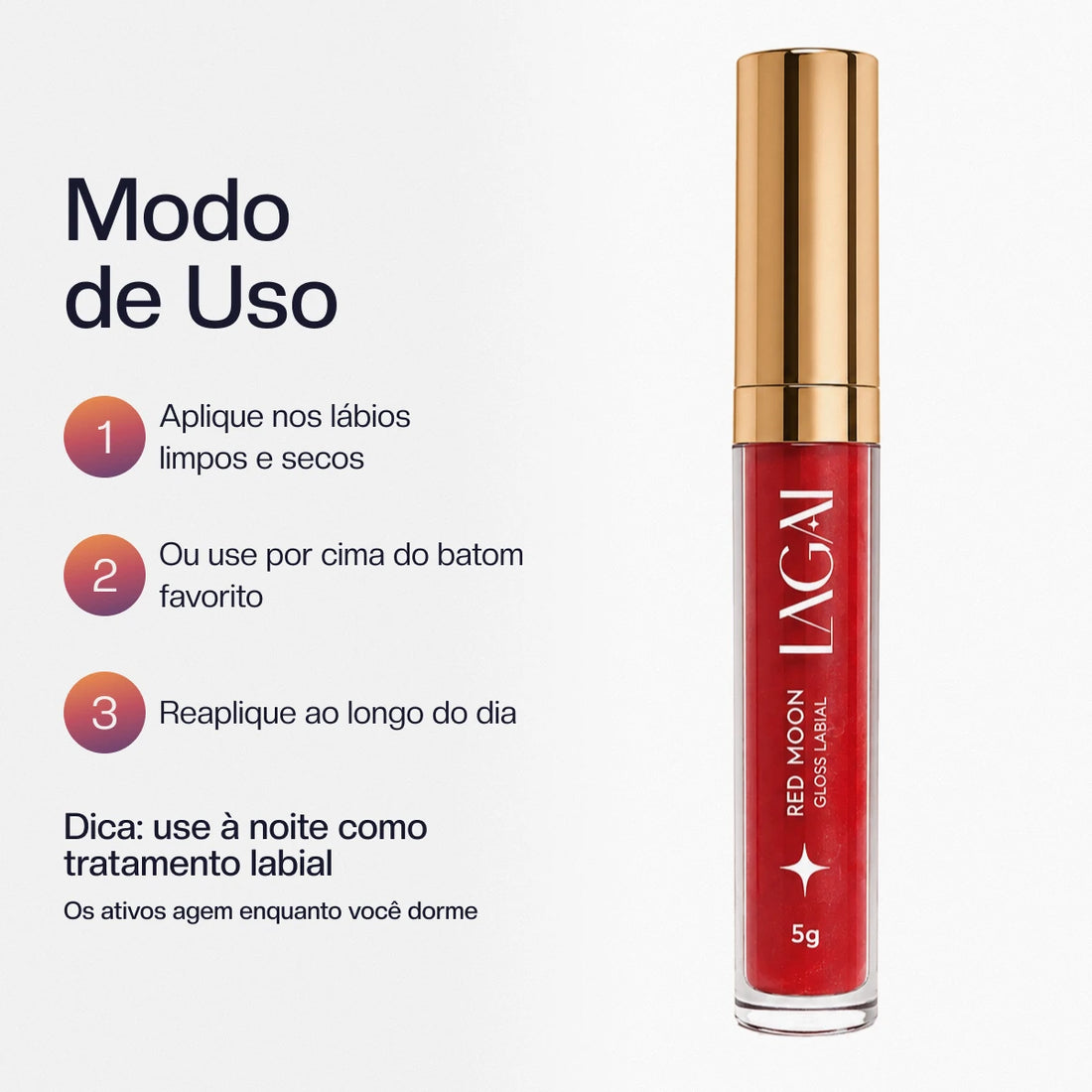 Gloss Labial Red Moon 5ml